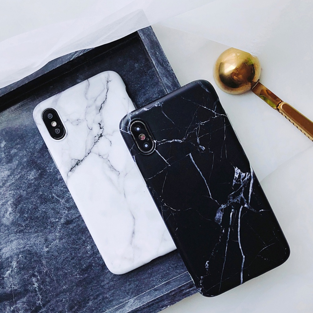 iPhone XR/XS/7/8/Plus❤️ins white marble phone case - Picture 4 of 6